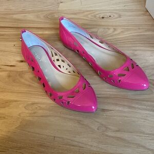 Hot Pink Calvin Klein geometric flats